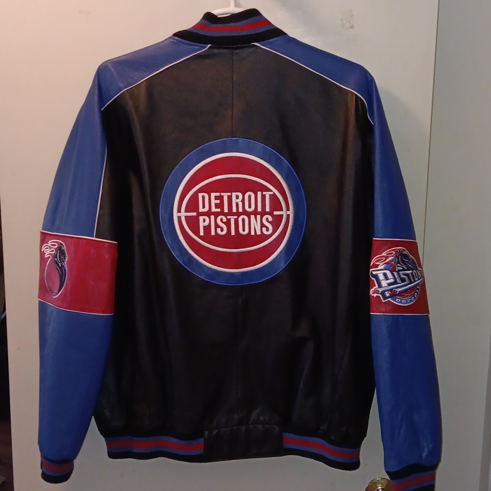 Detroit pistons leather jacket XXL